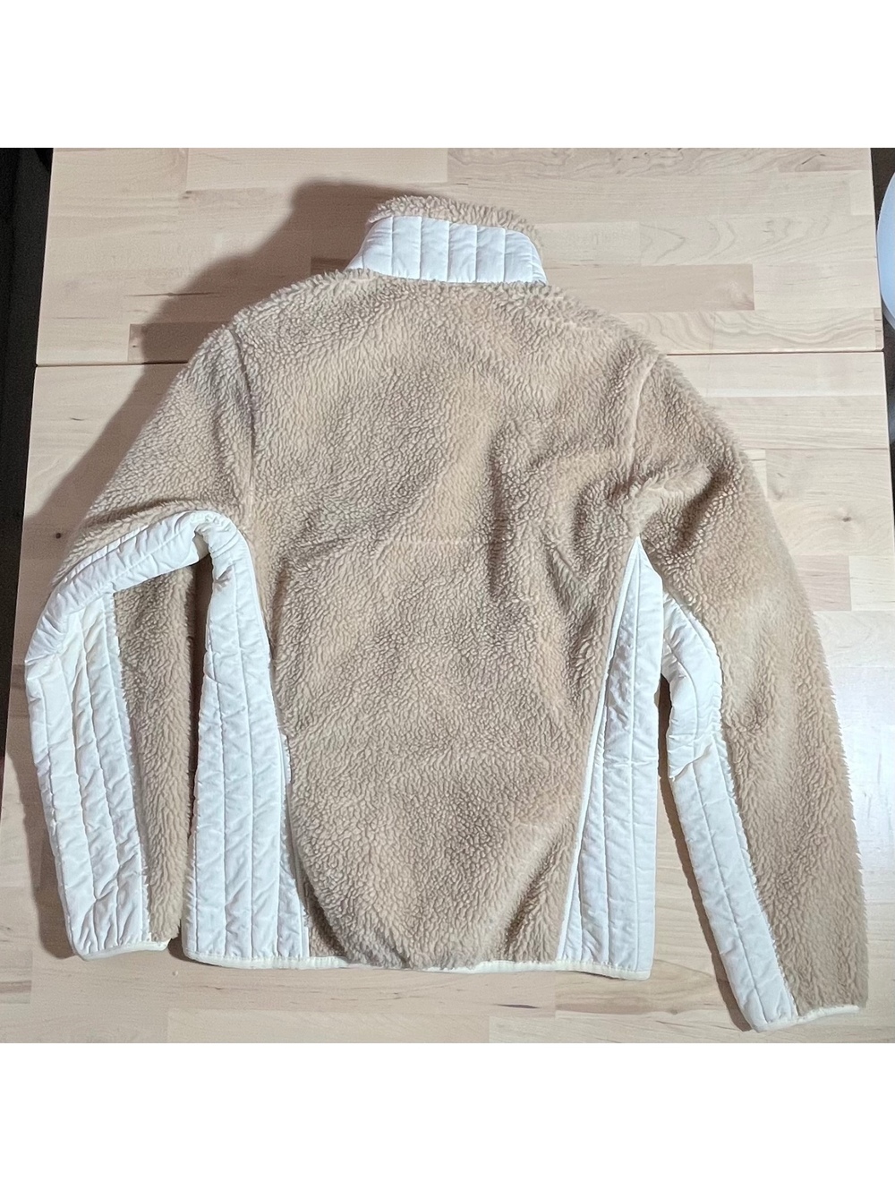 Patagonia Women's Synchilla Fleece Hybrid Jacket - Tan/Cream (Size XS) - Picture 2 of 3